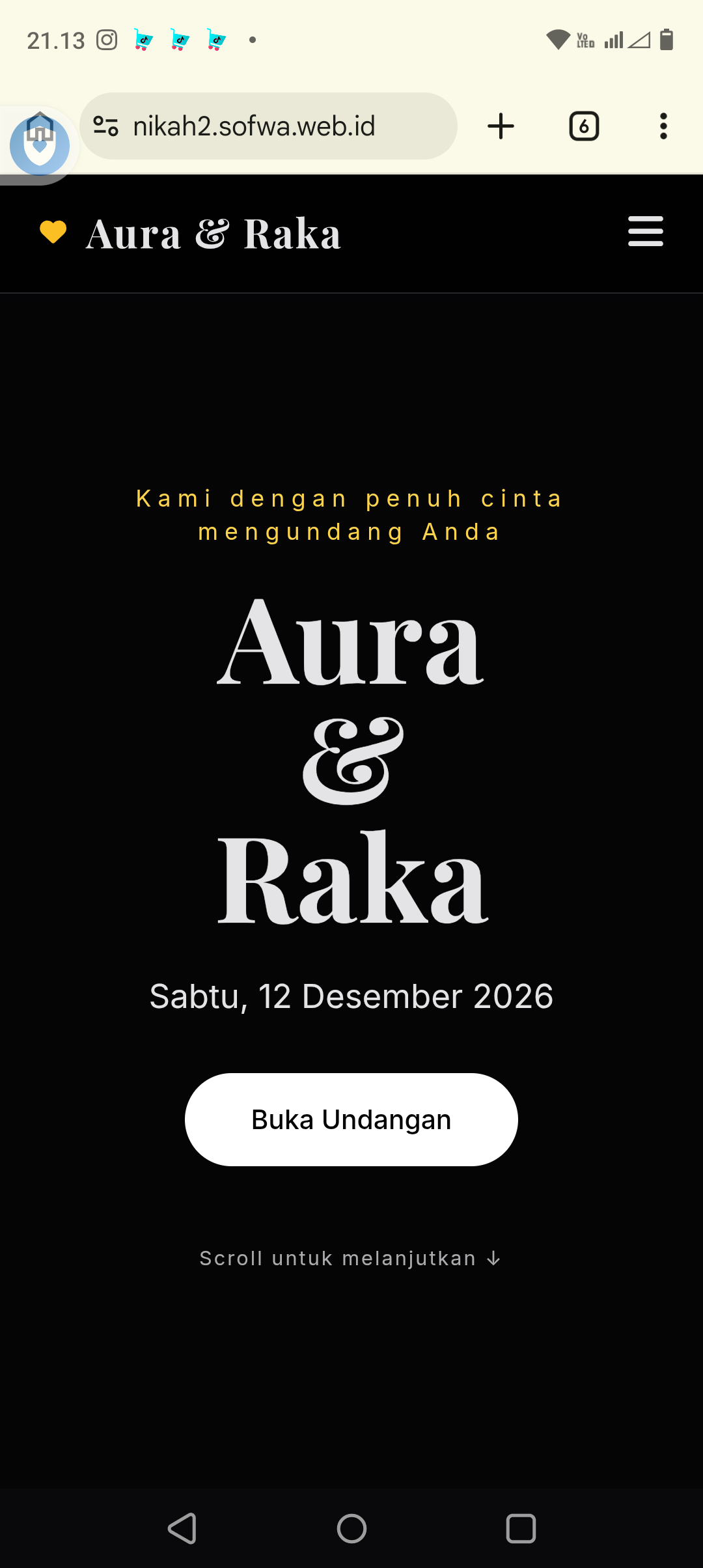 Template Hitam Putih
