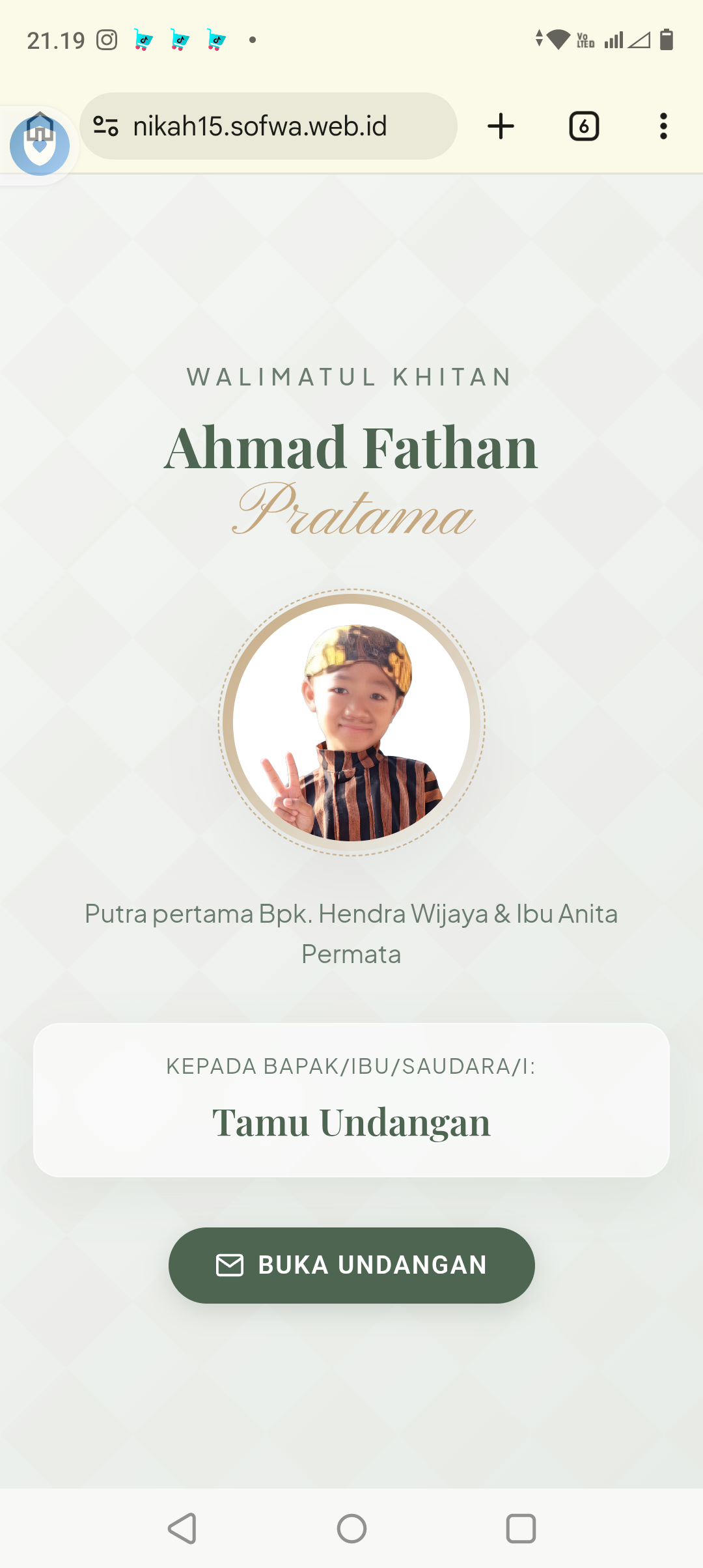 Undangan khitanan