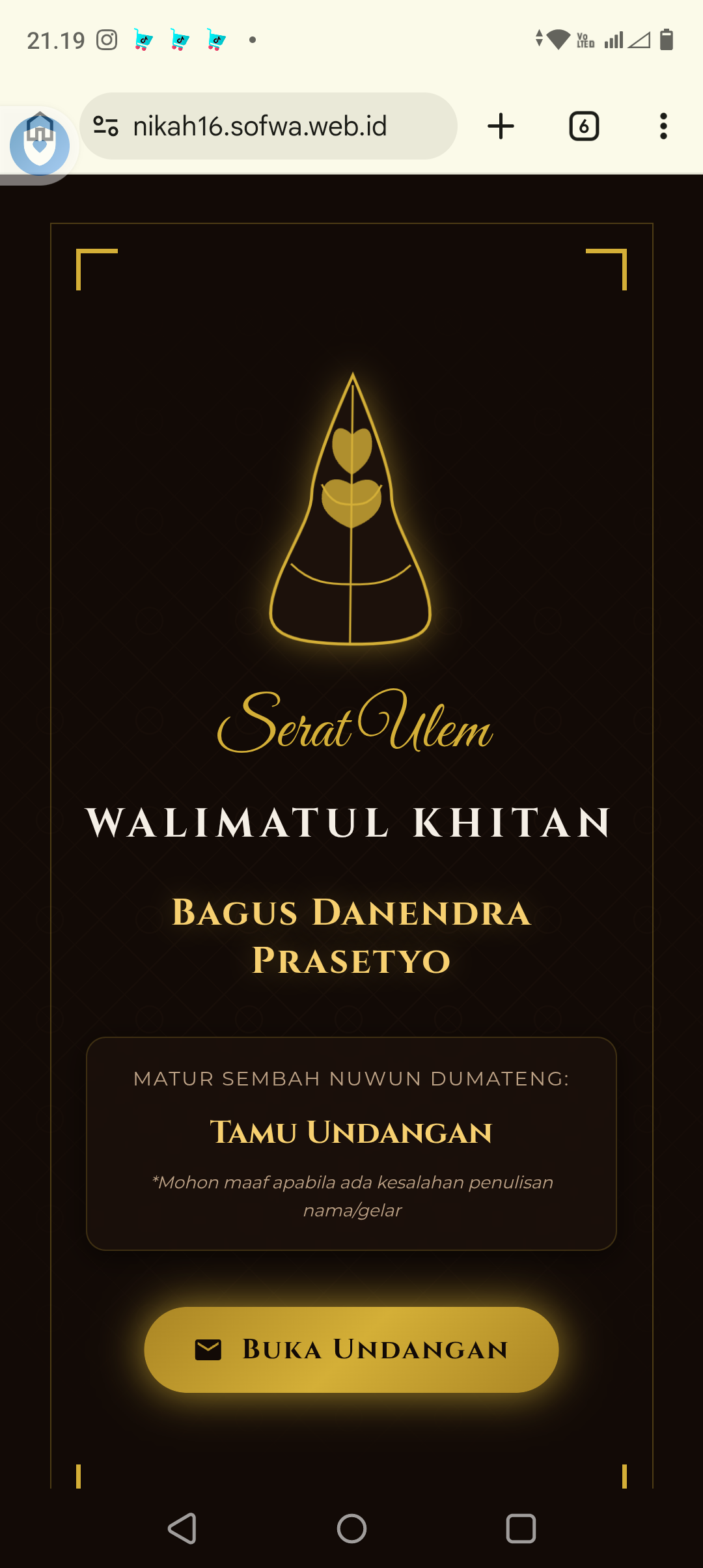 Undangan khitanan 